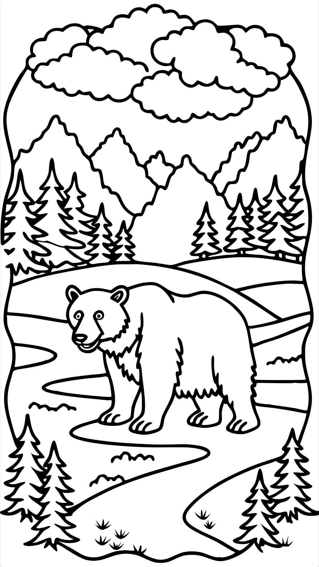 oso marrón para colorear de oso marrón